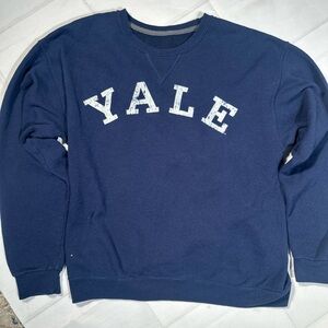 Yale University Navy Blue College Sweatshirt Unisex Size L Official